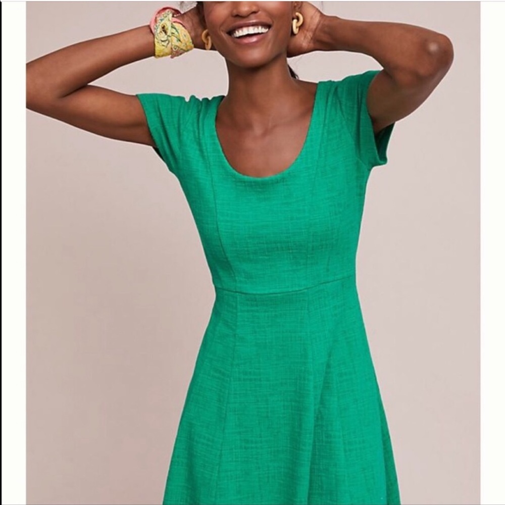 Anthropologie Maeve | Green Regina Knit Dress